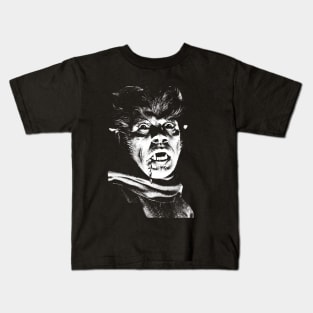 Werewolf lychatrope Vintage Monster Horror Movie Fan Kids T-Shirt